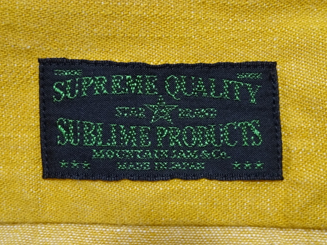 MOUNTAIN JAM STAR BRAND 1930s WORK SHIRT / マウンテンジャム チンストラップ付き ワークシャツ からし色 日本製 メンズ_画像8