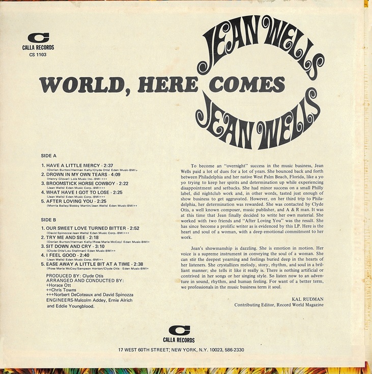 *JEAN WELLS|Here Comes*