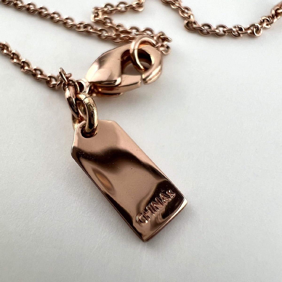 【77】 COACH コーチ ネックレス ハートモチーフ キラキラ ピンクゴールドカラー レディース アクセサリー (約) 全長(zhǎng)46cm 5.9g