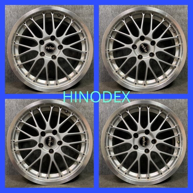 【TECHOPIA　Kashina　V-1】　17インチ　7JJ　オフセット+48　PCD114.3　5H　4本セット　215/45R14　 ☆GT-198 HINODEX ホイール 17インチ ☆17×7JJ ET +42 PCD114.3 ☆5H