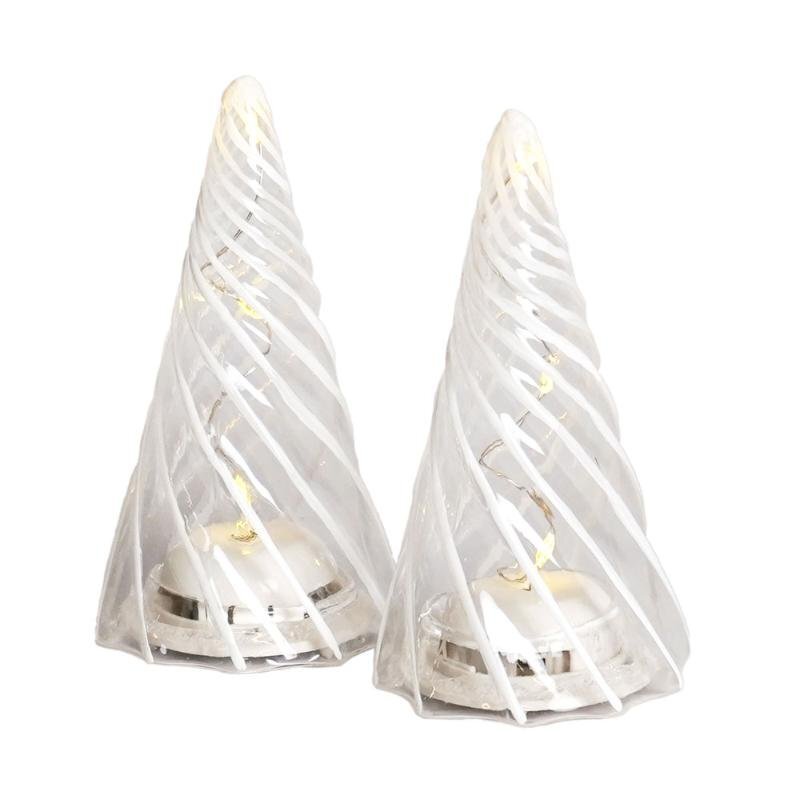SIRIUS Vilma LEDガラスツリー Sサイズ Clear2個セット クリスマスデコレーション ライト オブジェ 置物 裝飾 XMAS Christmas インテリア