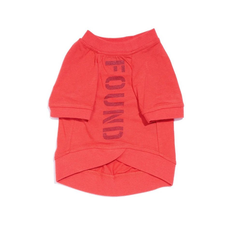 FOUND MY ANIMAL ドッグウェア Coral Orange Mサイズ 犬 イヌ いぬ 衣服 シャツ コットン ペット アパレル Big Full Heart Animal T-Shirt