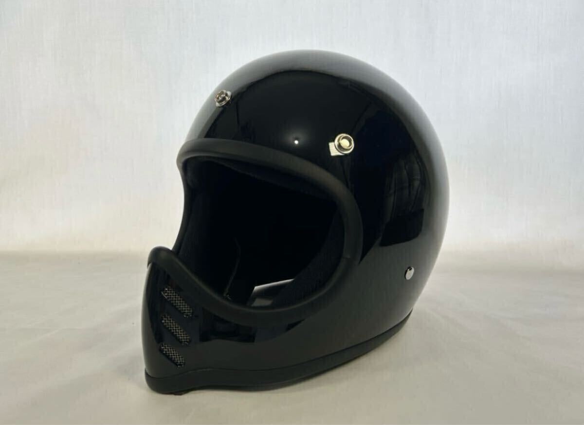 中古美品！MOTORHEADZオリジナルミニモトMiniMotoモデル艶ありブラック M~XXL ヴィンテージハーレーなどに！ 検索用BUCO Bell