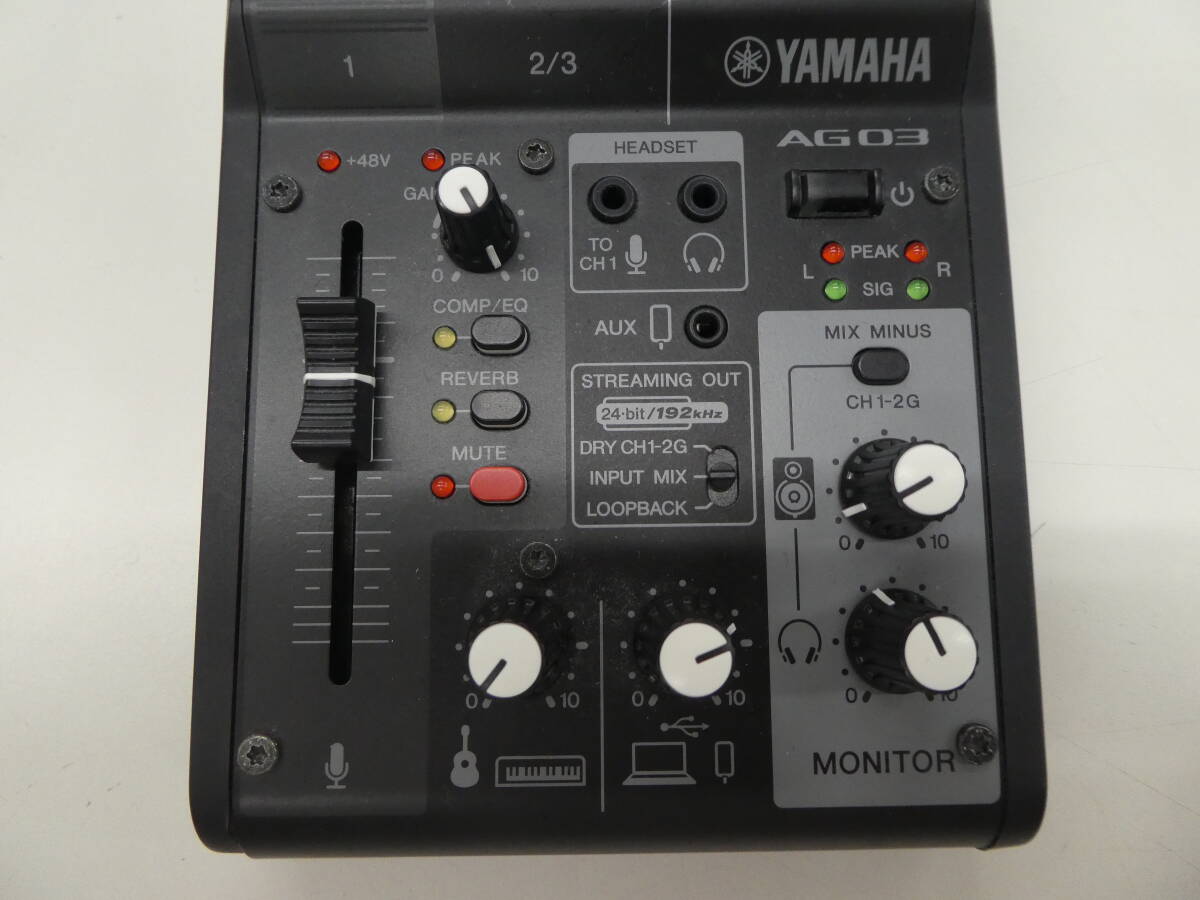 ☆ YAMAHA ヤマハ ライブ ストリーミング ミキサー YAMAHA AG03MK2 中古品 動(dòng)作品 1円スタート ☆