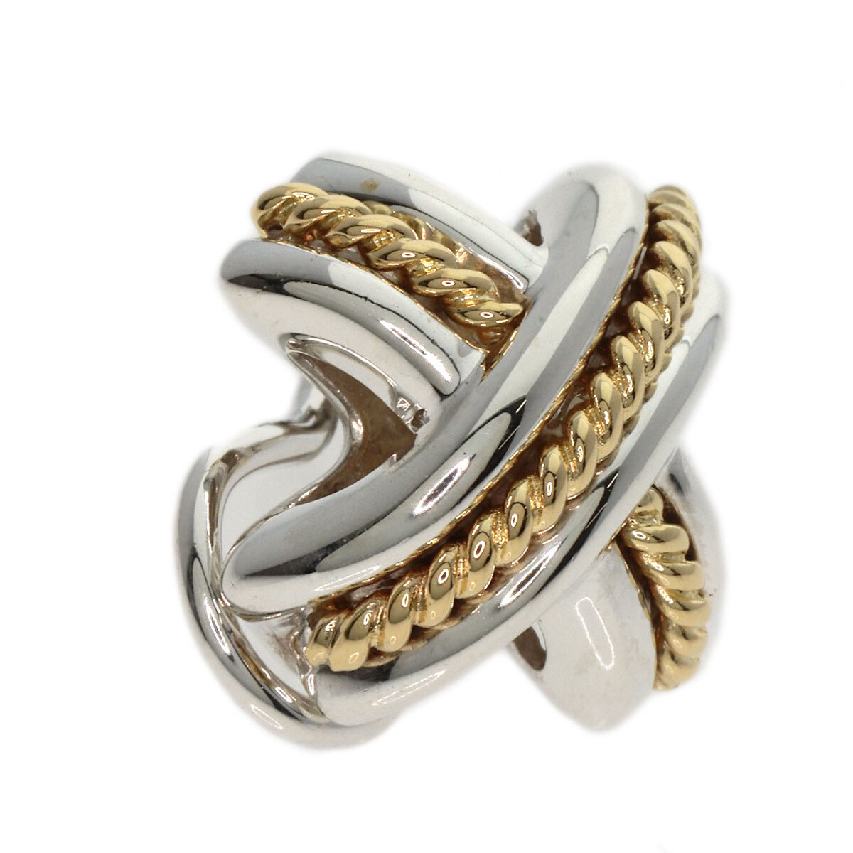 TIFFANY&Co. ティファニー シグネチャー クロス イヤリング シルバー レディース 中古_画像4