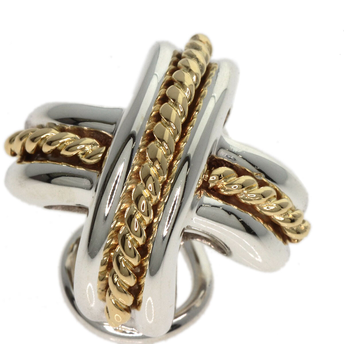 TIFFANY&Co. ティファニー シグネチャー クロス イヤリング シルバー レディース 中古_画像6