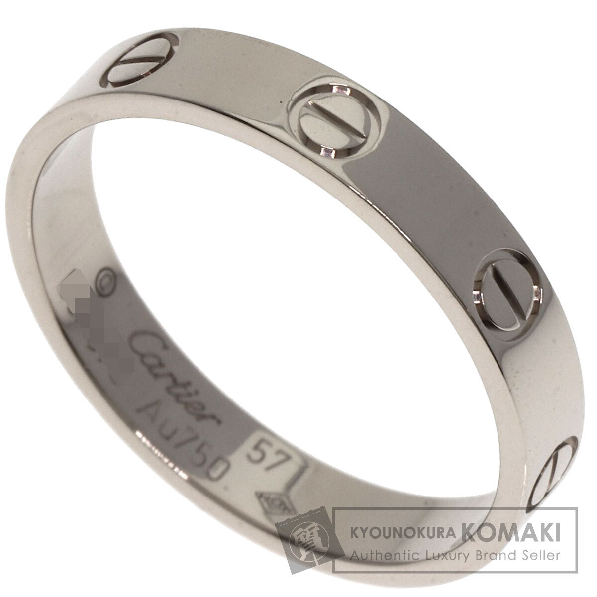 CARTIER カルティエ ミニ ラブリング #57 リング?指輪 K18ホワイトゴールド レディース 中古