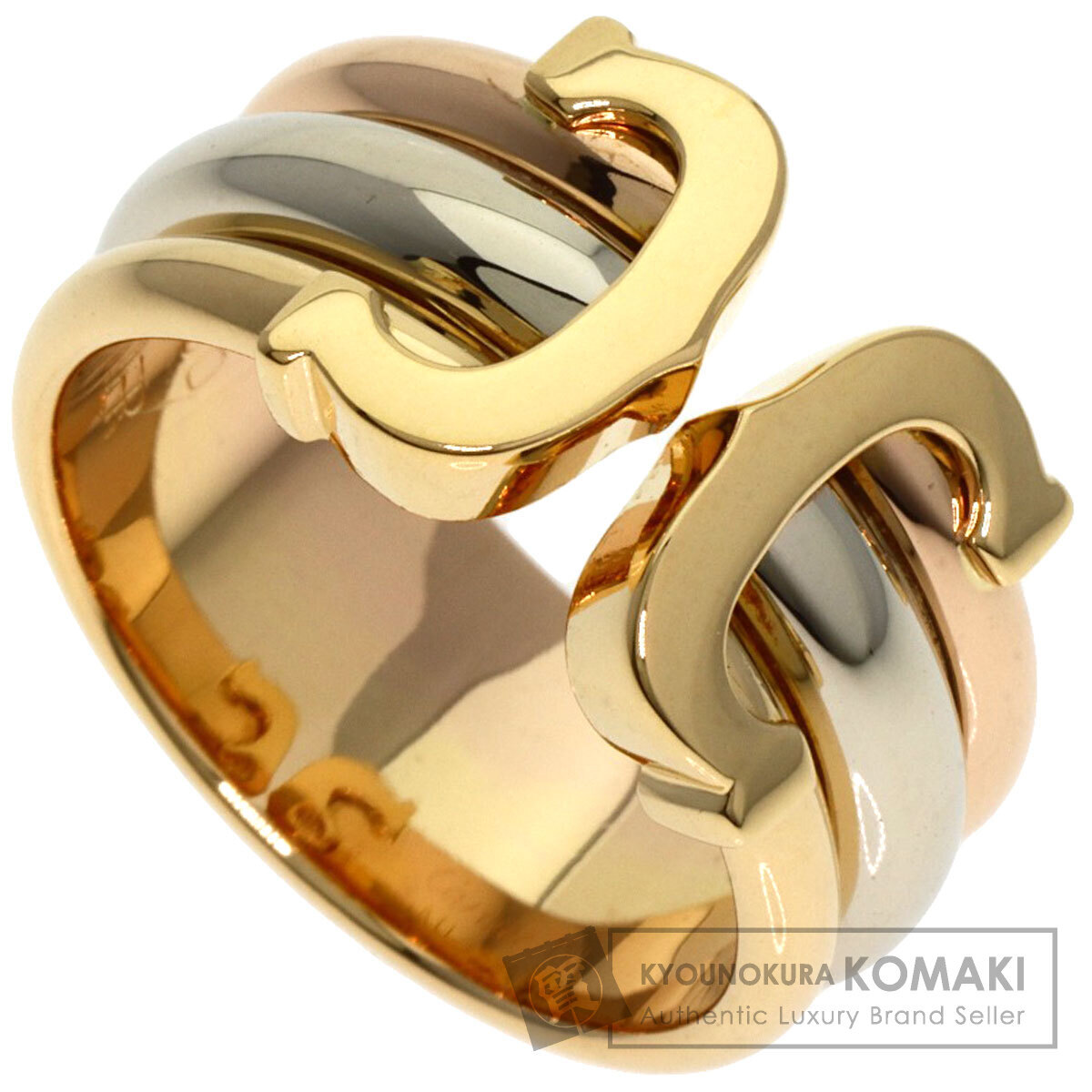 CARTIER カルティエ 2C LM #50 リング?指輪 K18イエローゴールド レディース 中古