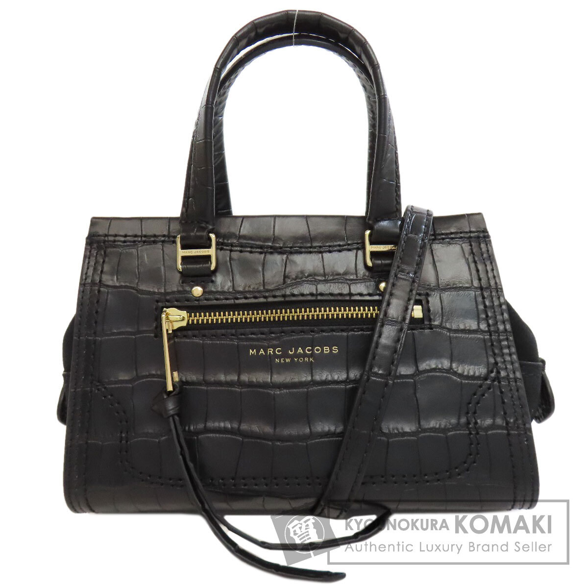 MARC JACOBS マーク?ジェイコブス 型押し 2WAY ハンドバッグ レザー レディース 中古