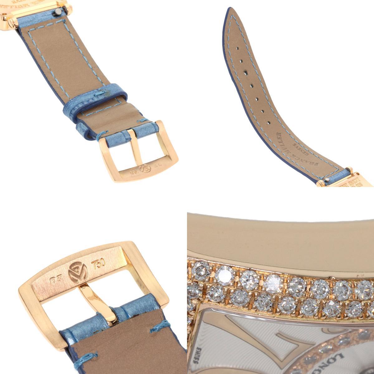 FRANCK MULLER フランクミュラー 902QZDCD1R ロングアイランド ダイヤモンド 腕時(shí)計(jì) K18ピンクゴールド 革 レディース 中古
