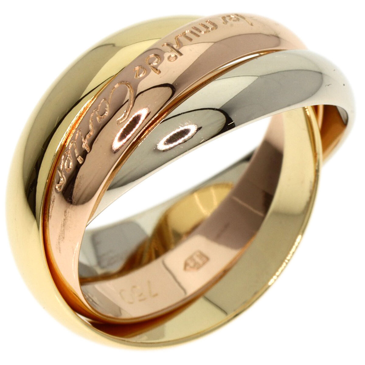 CARTIER カルティエ トリニティ MM #48 リング?指輪 K18イエローゴールド レディース 中古
