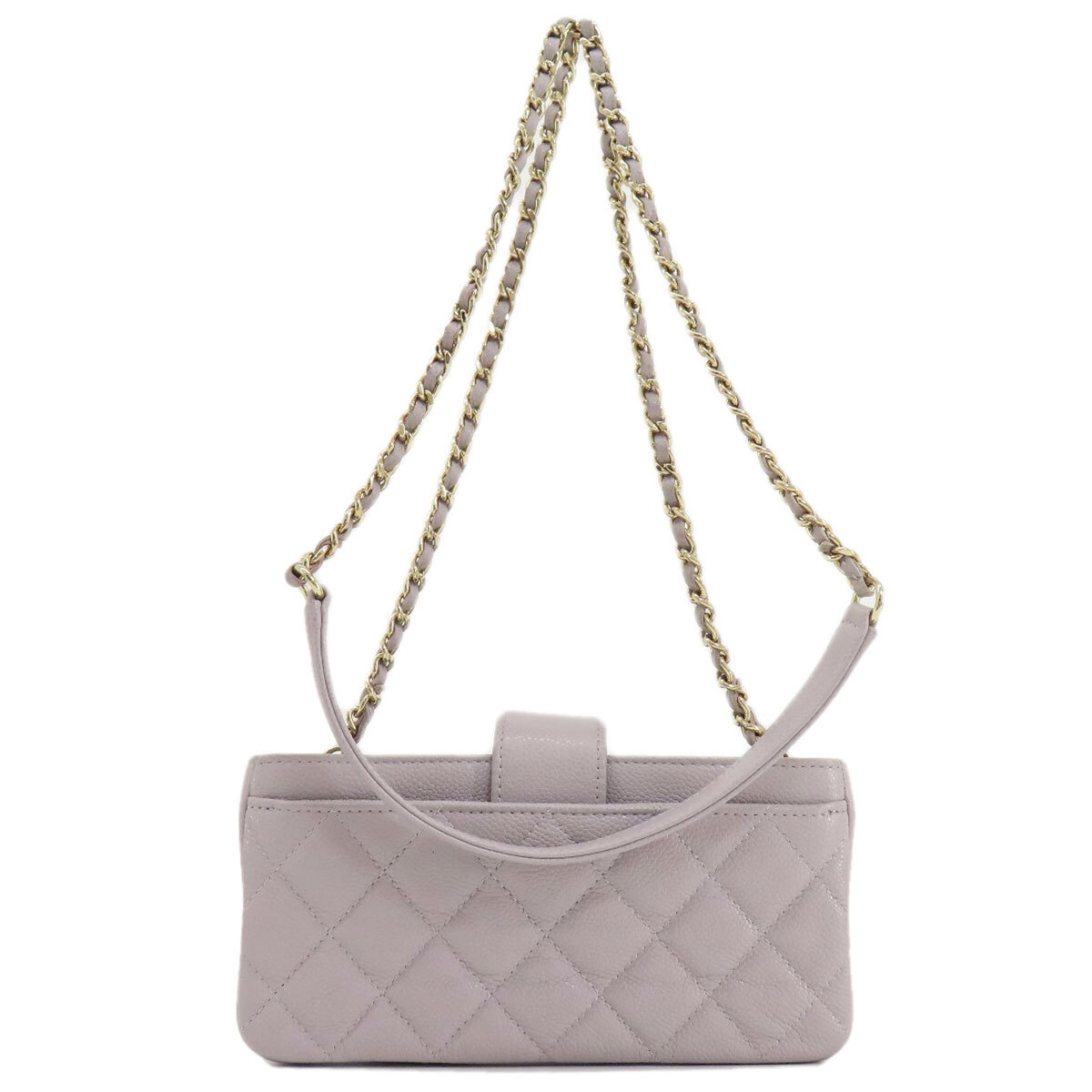CHANEL シャネル マトラッセ ゴールド金具 ショルダーバッグ グレインド カーフスキン レディース 中古