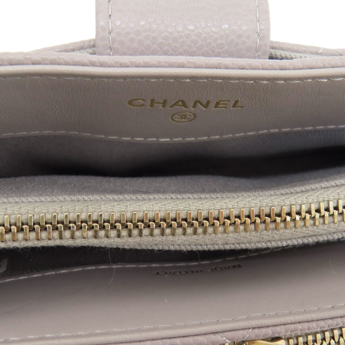 CHANEL シャネル マトラッセ ゴールド金具 ショルダーバッグ グレインド カーフスキン レディース 中古