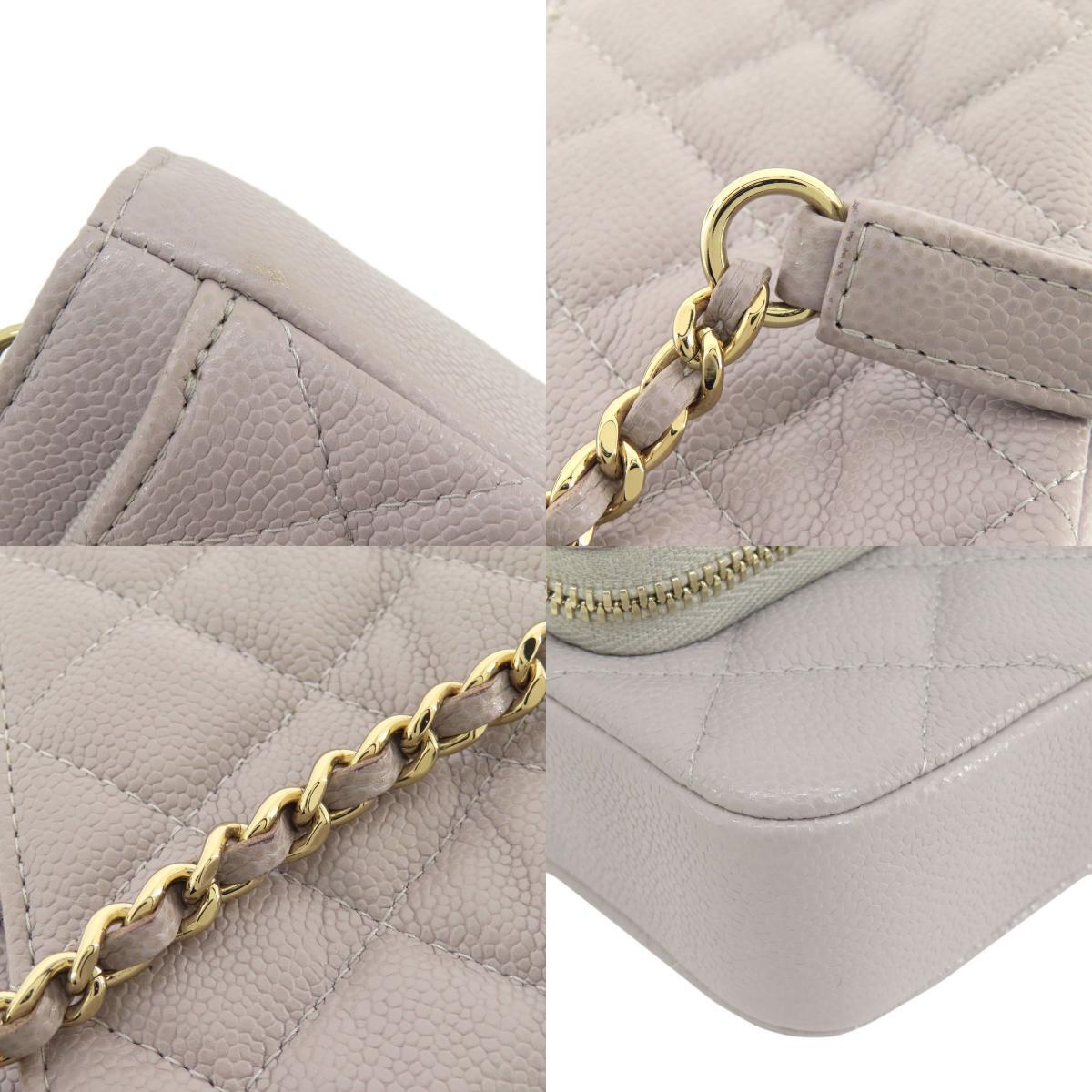 CHANEL シャネル マトラッセ ゴールド金具 ショルダーバッグ グレインド カーフスキン レディース 中古