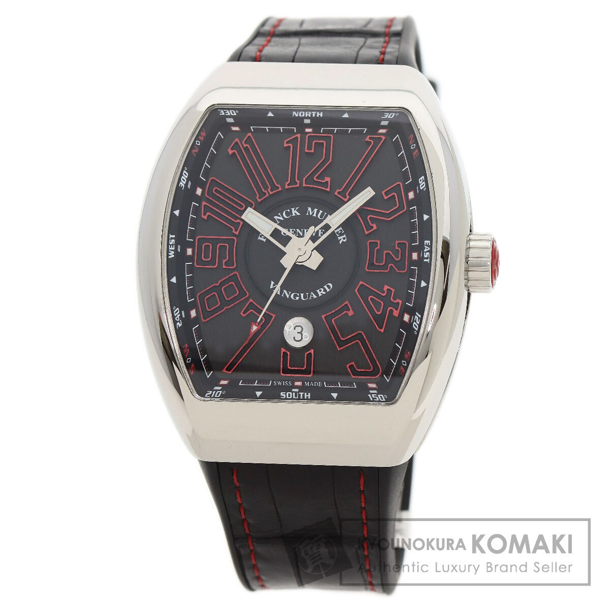 FRANCK MULLER フランクミュラー V45SCDT ヴァンガード 腕時計 ステンレススチール ラバーx革 メンズ 中古