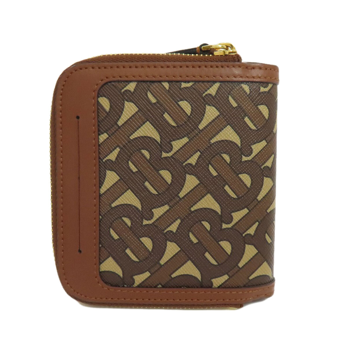 BURBERRY バーバリー TBロゴパターン 二つ折り財(cái)布（小銭入れあり） レザー レディース 中古