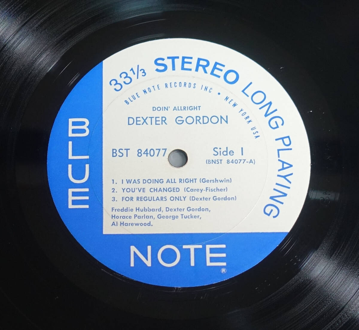 極美! US BLUE NOTE BST 84077 オリジナル Doin’ Allright / Dexter Gotdon NYC/RVG/EAR