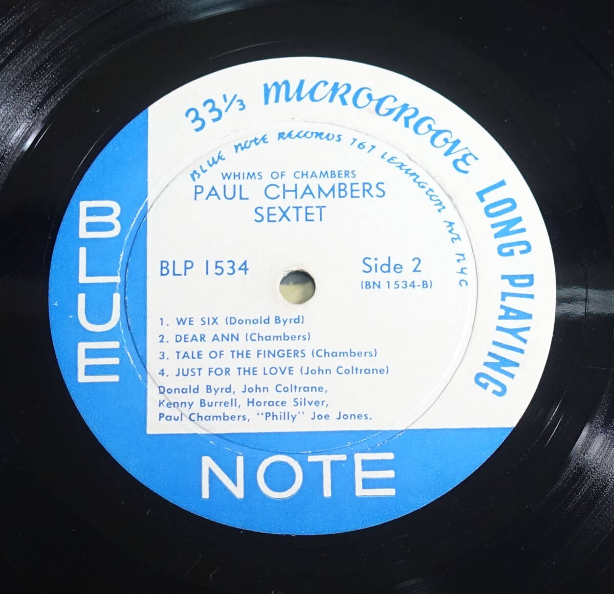  очень редкий! US BLUE NOTE BLP 1534 совершенно оригинал Whims of Chambers / Paul Chambers Sextet Lexington/DG/RVG/EAR/Flat Edge