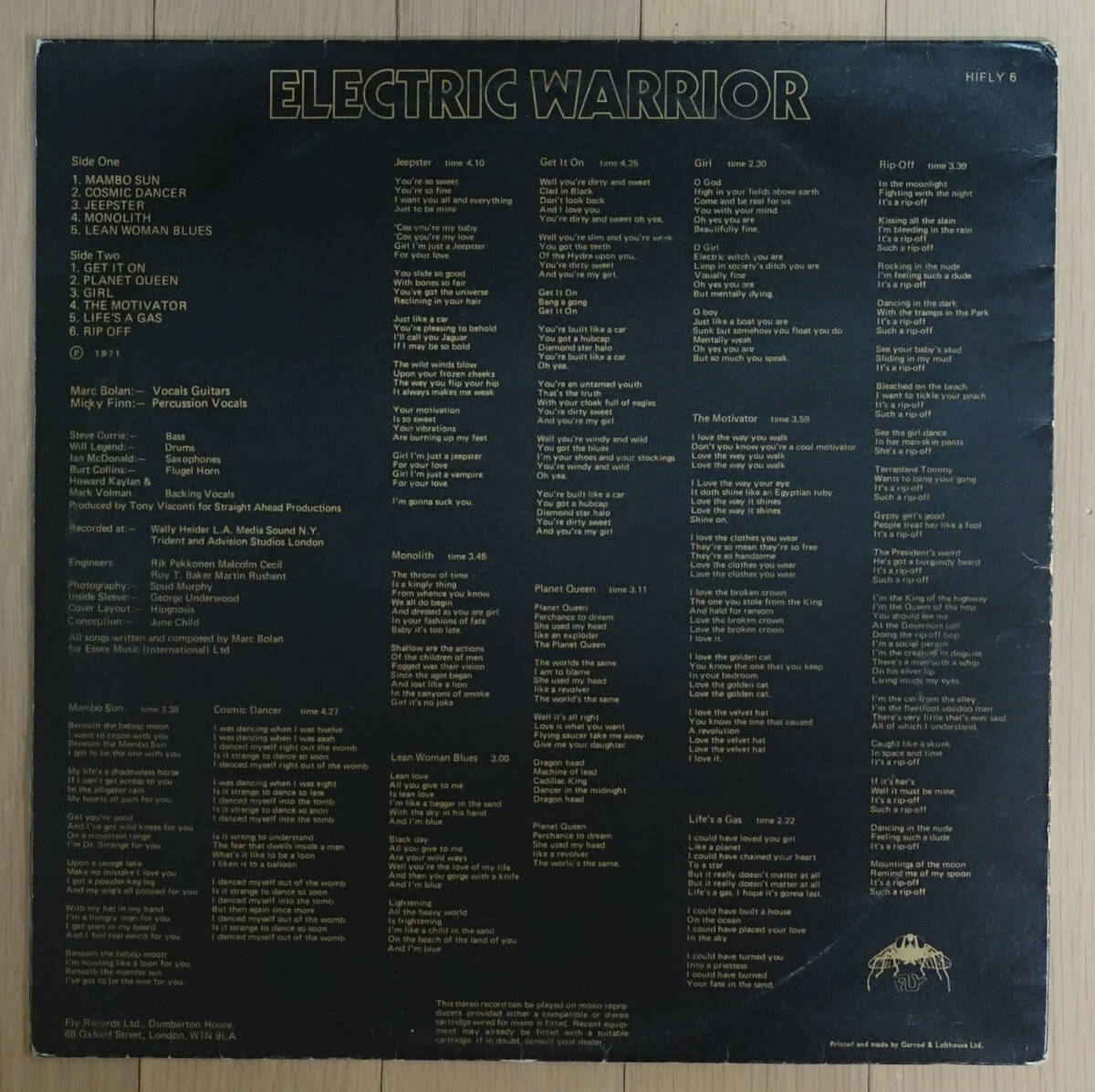 極美! UK Original 初回 HIFLY 6 Electric Warrior / T. REX MAT: 2U/2U Porkey / Pecko Duck