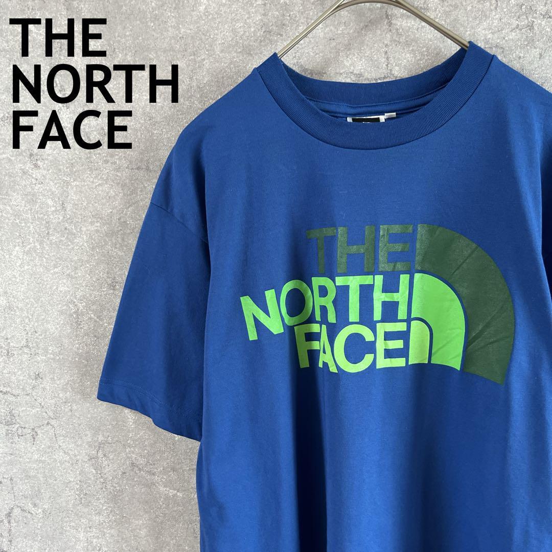 THE NORTH FACE Tシャツ　半袖　青系　Sサイズメンズ_画像1