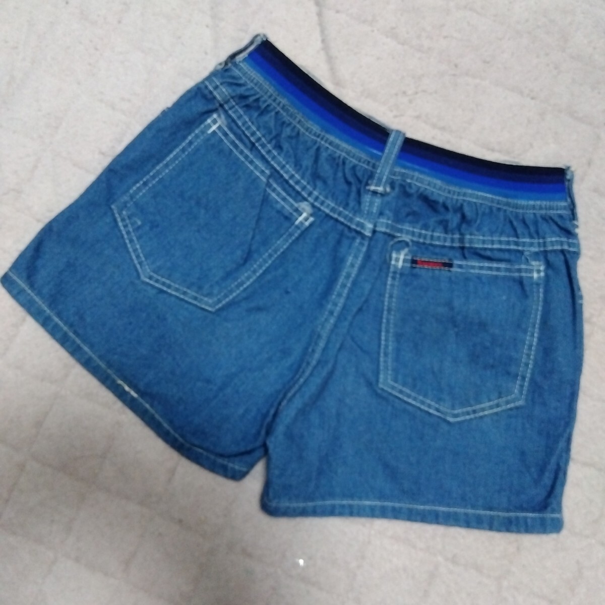 昭和レトロ　SUNNY　男児用デニム半ズボン　デニムショートパンツ　股下6ｃm 160ｃｍ
