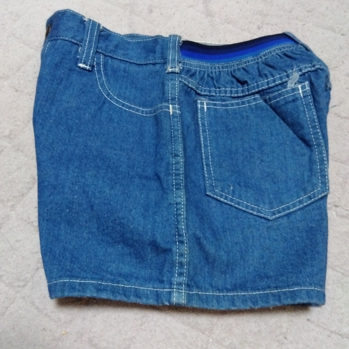 昭和レトロ　SUNNY　男児用デニム半ズボン　デニムショートパンツ　股下6ｃm 160ｃｍ