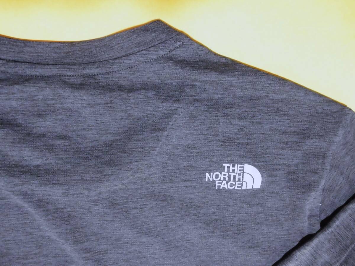 ザ?ノースフェイス　ドライ長(zhǎng)袖Tシャツ　メンズL　ブラック＆グレー　コーテイング樹脂加工　ゴールドウイン　　トップス　アウトドア