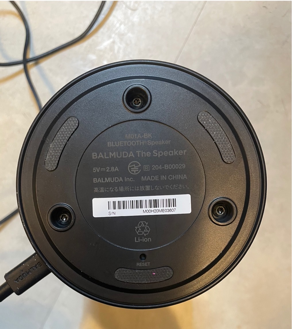 JY692 [1 иен из ] BALMUDA bar Mu daM01A-BK BALMUDA The Speaker bar Mu da The * динамик беспроводной динамик рабочее состояние подтверждено 