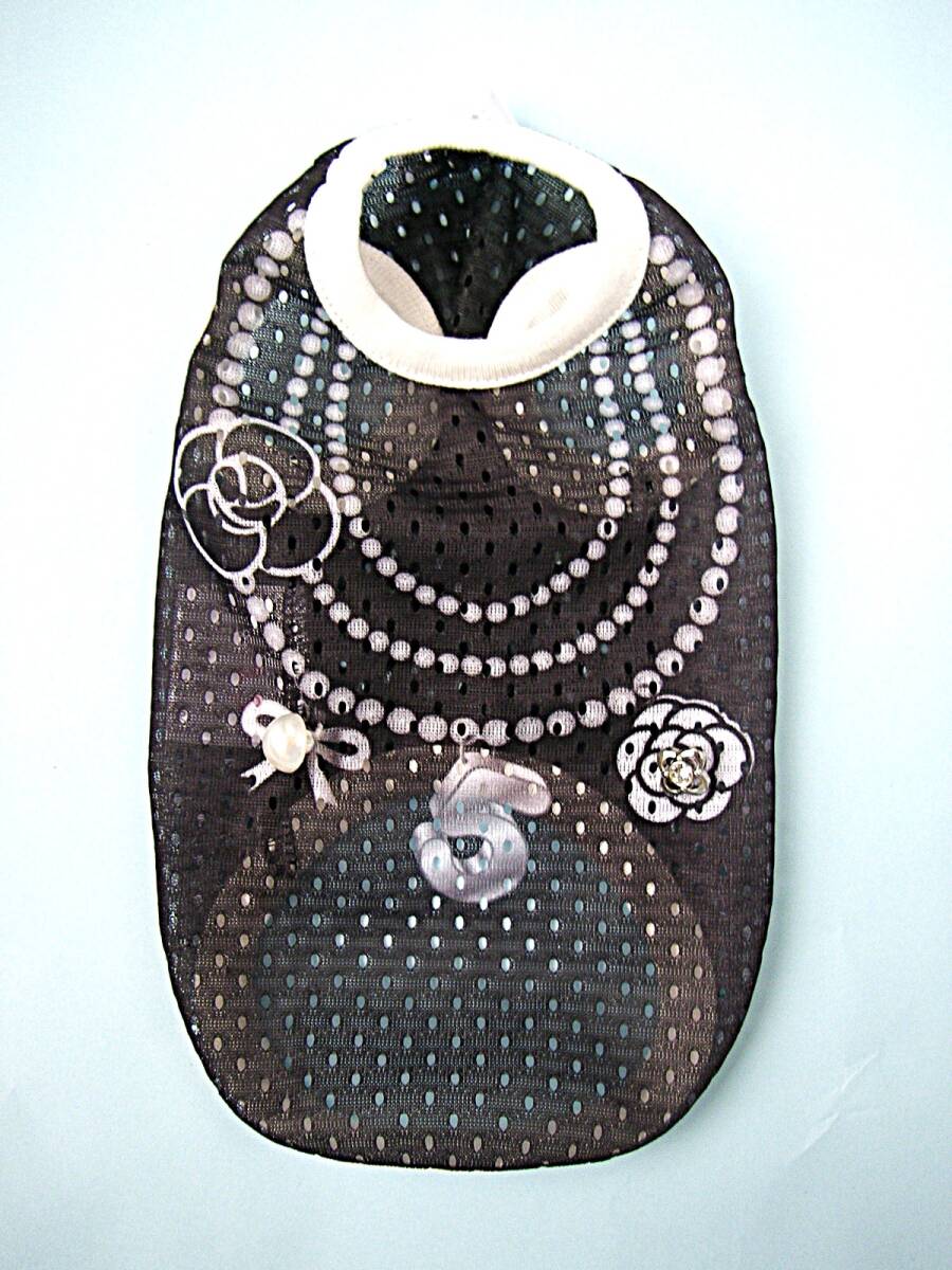 Coo Couture メッシュ生地ノースリーブ?ワンピース ビジュボタンのデコレーション サイズSS クークチュール/ワンピース/涼感素材