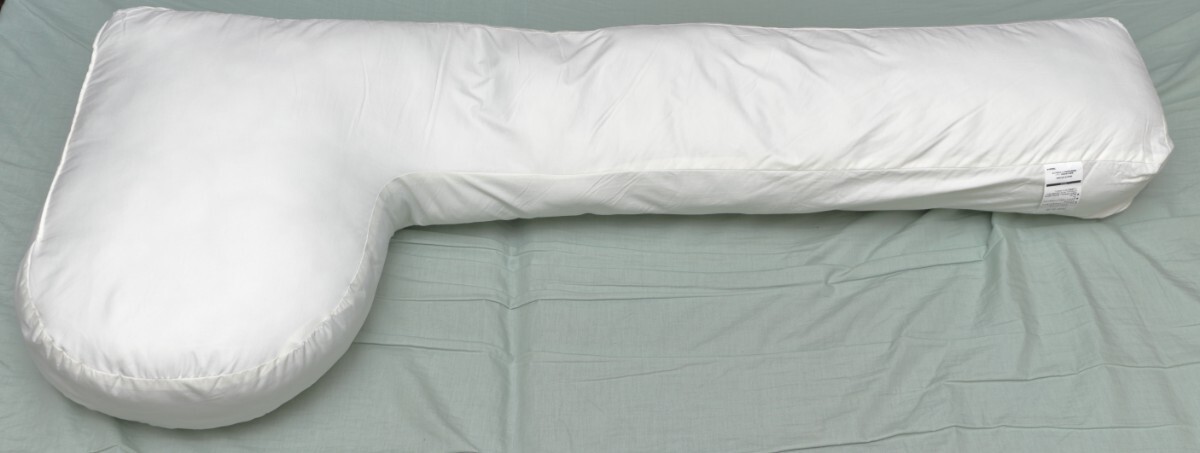 【美品】ニトリ 頭も支える抱き枕 カバー付き 紺色 約110cm 抱きまくら 洗える 寢具