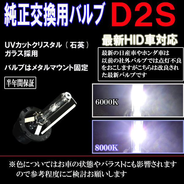 ステップワゴン RG1 RG3 RK1後期 RK5後期 純正HID車用 ヘッドライト HIDバルブ D2S 6000K 8000K ステップW ライト カスタム パーツ 2本組