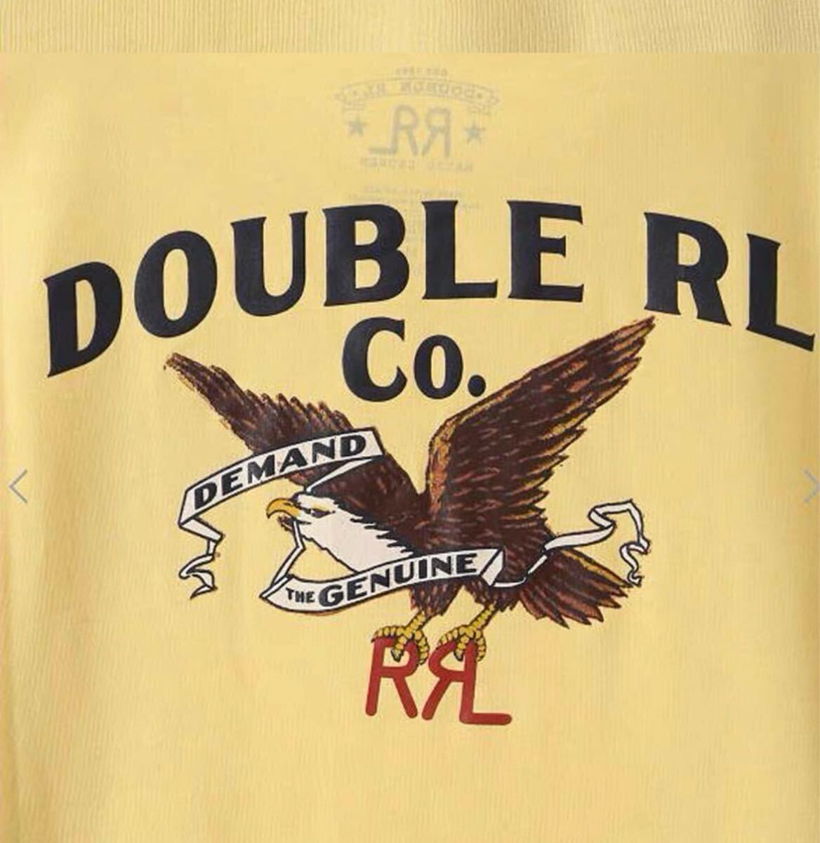RRL DOUBLE RL ロゴ グラフィック Tシャツ GOLD Sサイズ