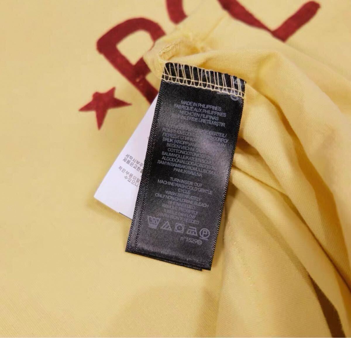 RRL DOUBLE RL ロゴ グラフィック Tシャツ GOLD Sサイズ