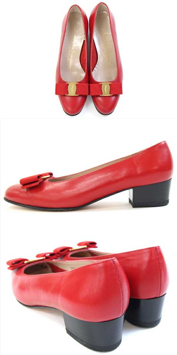  Ferragamo женская обувь vala туфли-лодочки красный Gold металлические принадлежности re жа цай z6 б/у лента обувь женский 