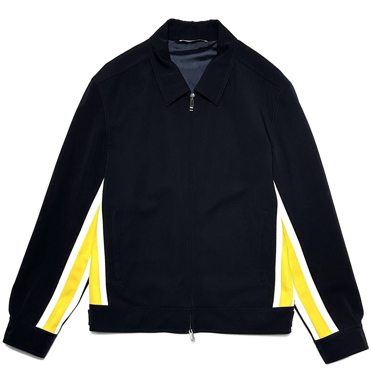 VALENTINO GARAVANI レザー&ナイロン ロゴ トラックジャケット 国内正規品 VALENTINO サイドライントラックジャケット サイズ50