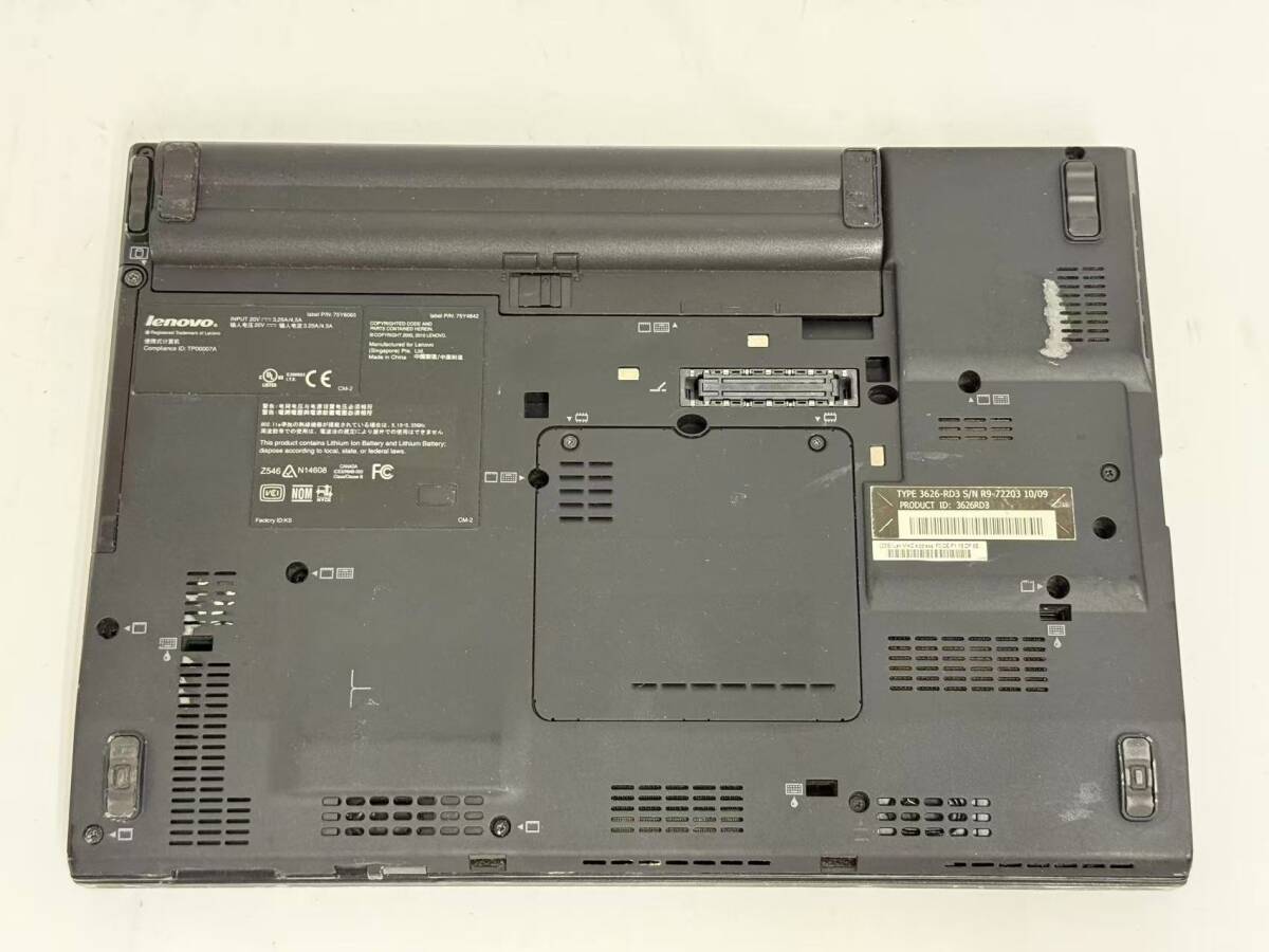 ジャンク品 Lenovo ThinkPad X201 CPU Core i5 M520/ メモリなし/ ディスクなし 通電OK「YHOK000298」