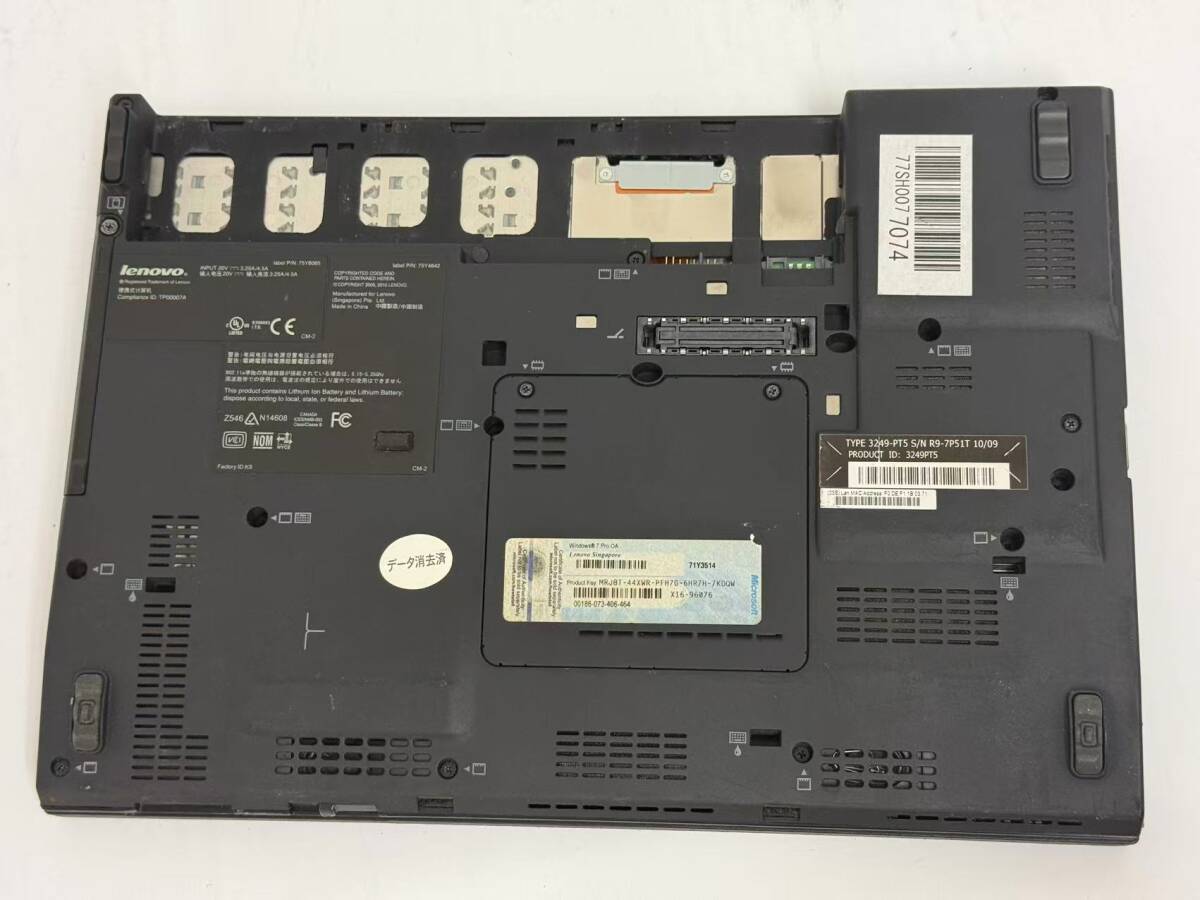 ジャンク品 Lenovo ThinkPad X201i CPU Celeron U3400/ メモリなし/ ディスクなし「YHOK000311」