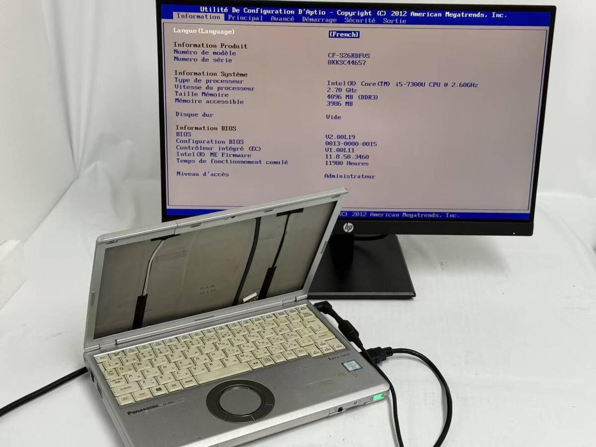 ジャンク品 Panasonic Let's note CF-SZ6 Core i5-7300U / メモリ4GB 現狀品販売「YHOK000385」
