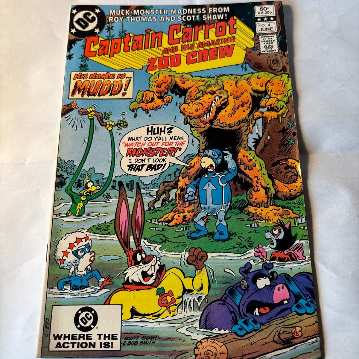 [240] Vintage American Comics DC Captain Carrot & Zoo Crew 1982 год 6 ежемесячный leaf старинная книга журнал манга USA реклама материалы английский язык . документ 