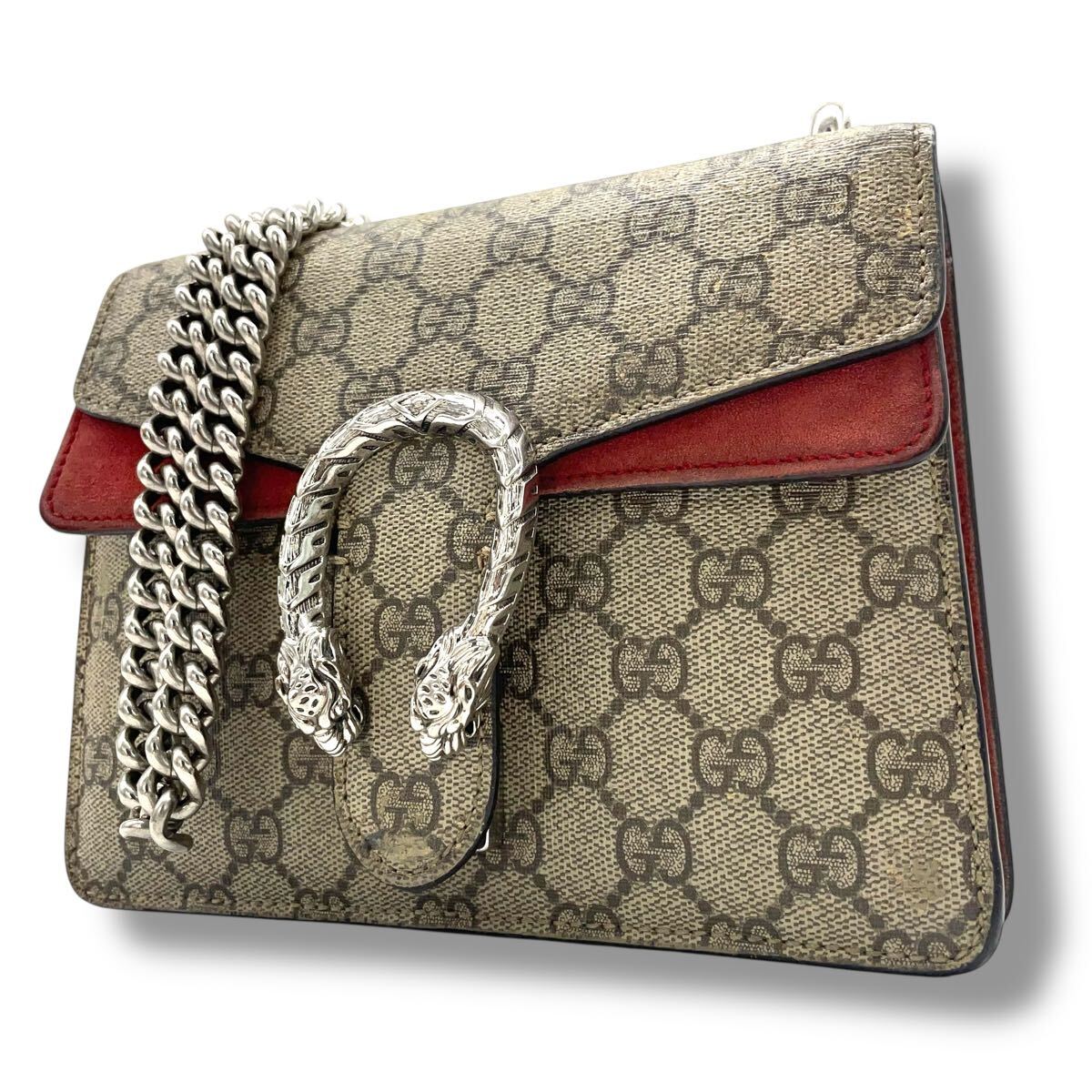 グッチ ディオニュソス GG スプリーム PVC ショルダーバッグ 美品】 グッチ GUCCI ショルダーバッグ ディオニュソス レザー