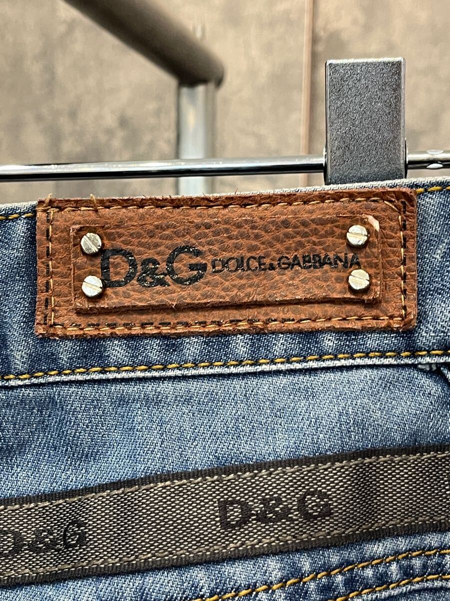 D&G ドルチェ&ガッバーナ デニムパンツ メンズ デニム DOLCE&GABBANA ドルガバ サイズ32 ジーンズ 飾りボタンが１つ取れてます 71-3