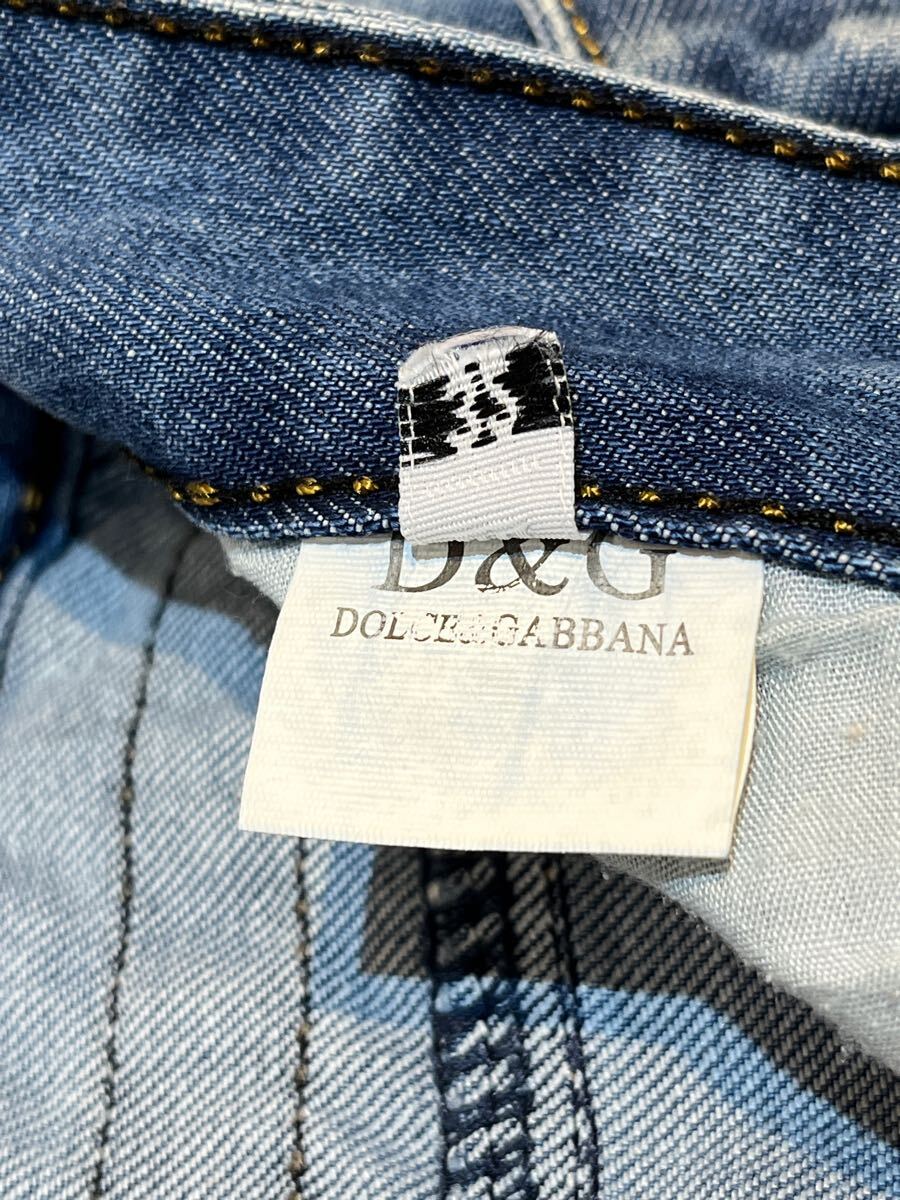 D&G ドルチェ&ガッバーナ デニムパンツ メンズ デニム DOLCE&GABBANA ドルガバ サイズ32 ジーンズ 飾りボタンが１つ取れてます 71-3