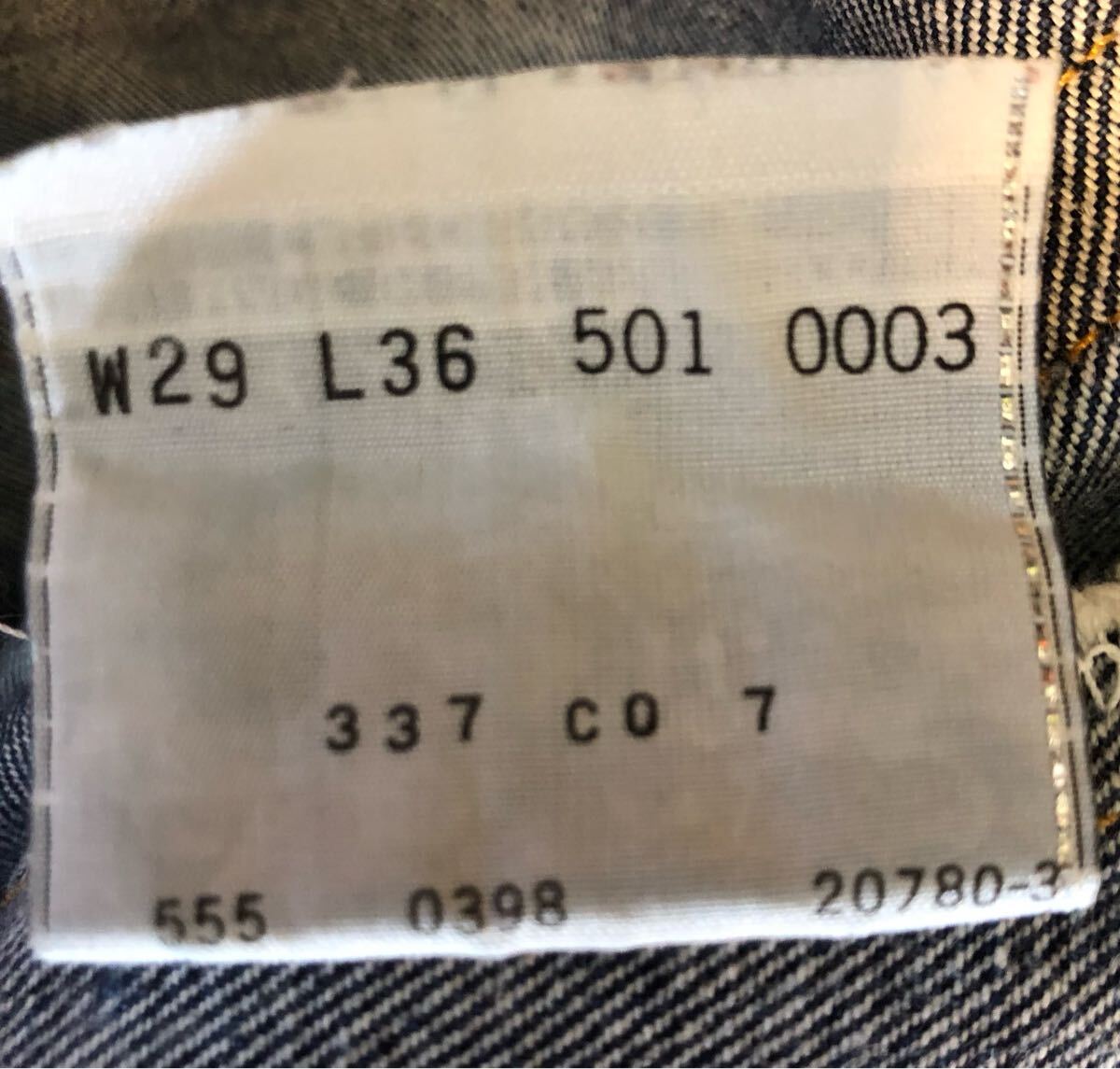 LEVI'S Levi's *501XX гарантия ввод барен sia производства 555 W29 cell bichi цепь стежок 