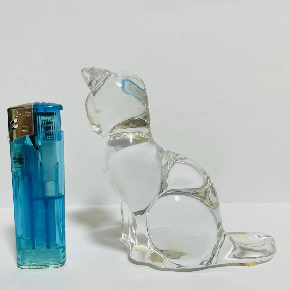 美品 Baccarat バカラ フィギュリン 眠り猫 スリーピングキャット