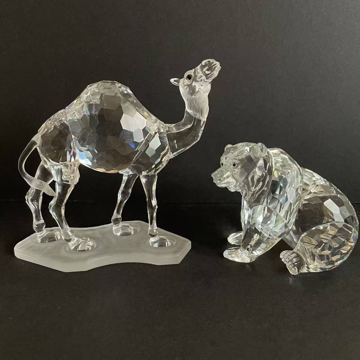 SWAROVSKI Swarovski crystal стекло .. медведь дракон каштан . печать есть Zaimei украшение прекрасный товар! орнамент предмет figyu Lynn 4 позиций комплект 