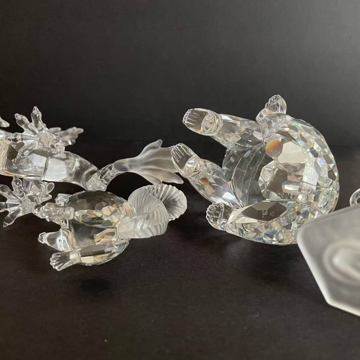 SWAROVSKI Swarovski crystal стекло .. медведь дракон каштан . печать есть Zaimei украшение прекрасный товар! орнамент предмет figyu Lynn 4 позиций комплект 