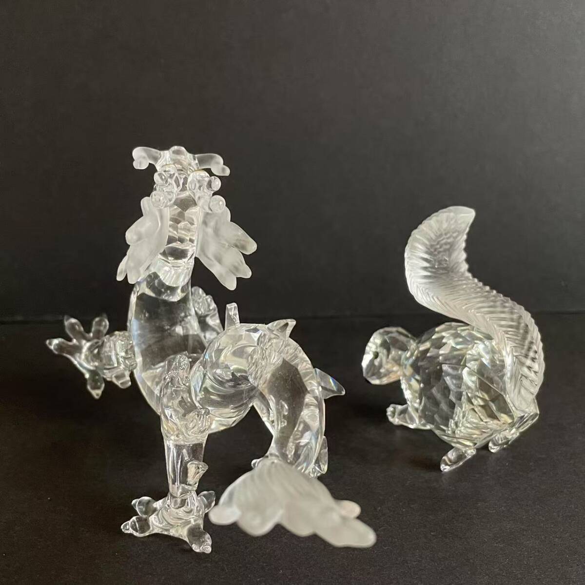 SWAROVSKI Swarovski crystal стекло .. медведь дракон каштан . печать есть Zaimei украшение прекрасный товар! орнамент предмет figyu Lynn 4 позиций комплект 