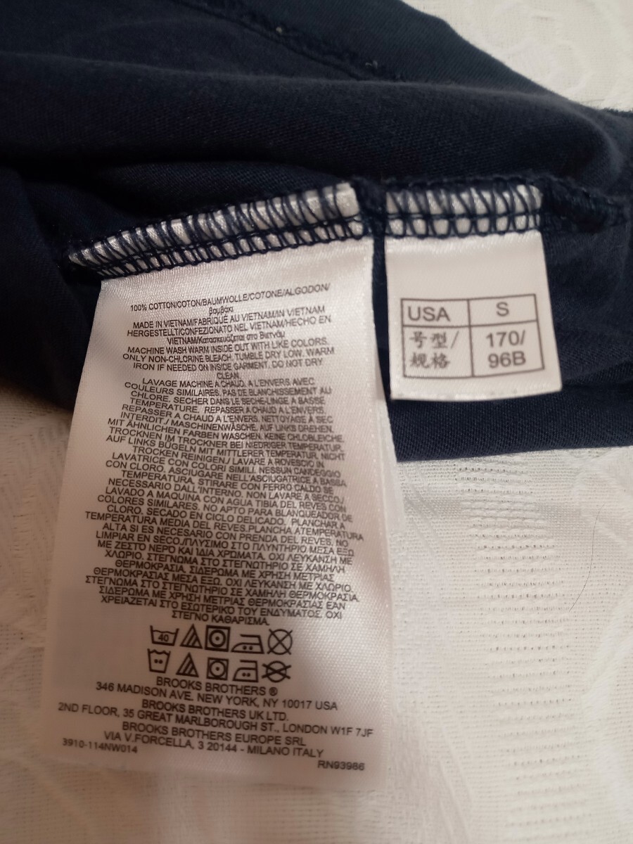 Brooks Brothers　ブルックスブラザーズ　ネイビー半袖Tシャツ　サイズS