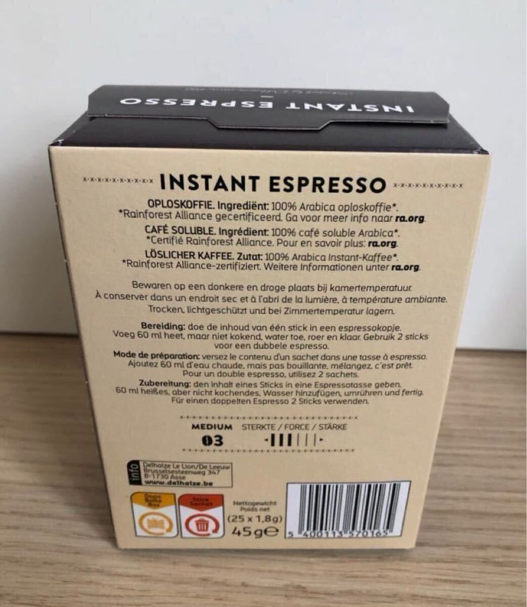 ◎國內(nèi)発送　Delhaize 　インスタントエスプレッソスティック25本
