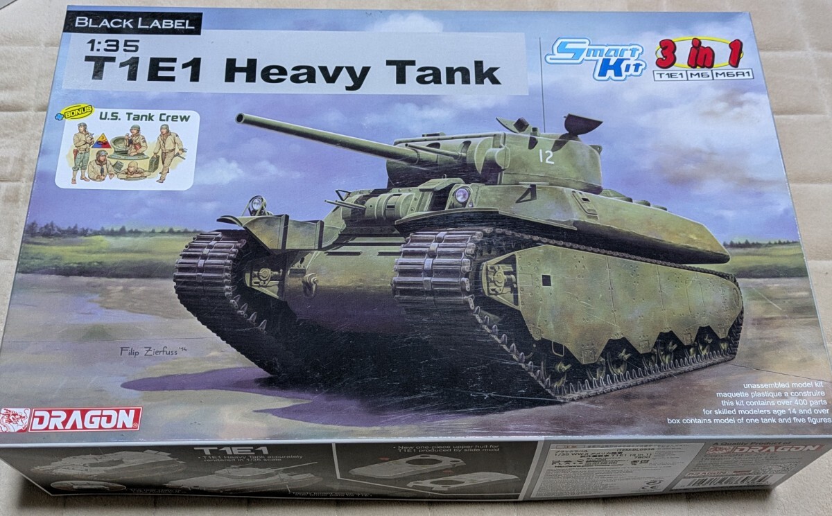  Dragon 1/35 America T1E1. произведение -слойный танк сборный по среди пути товар Junk 